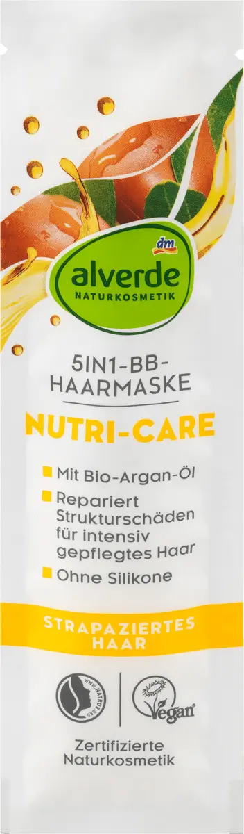 

Маска для волос Nutri-Care BB 5в1 органический миндаль органический арган 200мл alverde NATURKOSMETIK