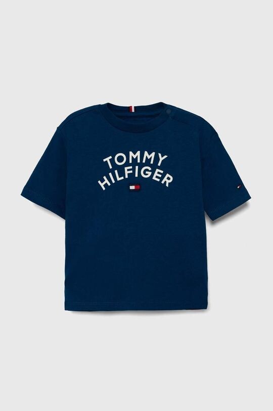 

Детская хлопковая футболка Tommy Hilfiger, синий