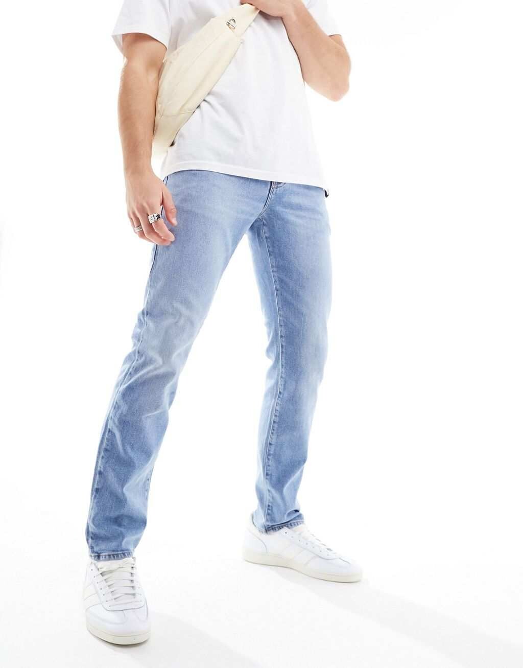

Голубые узкие джинсы ASOS DESIGN
