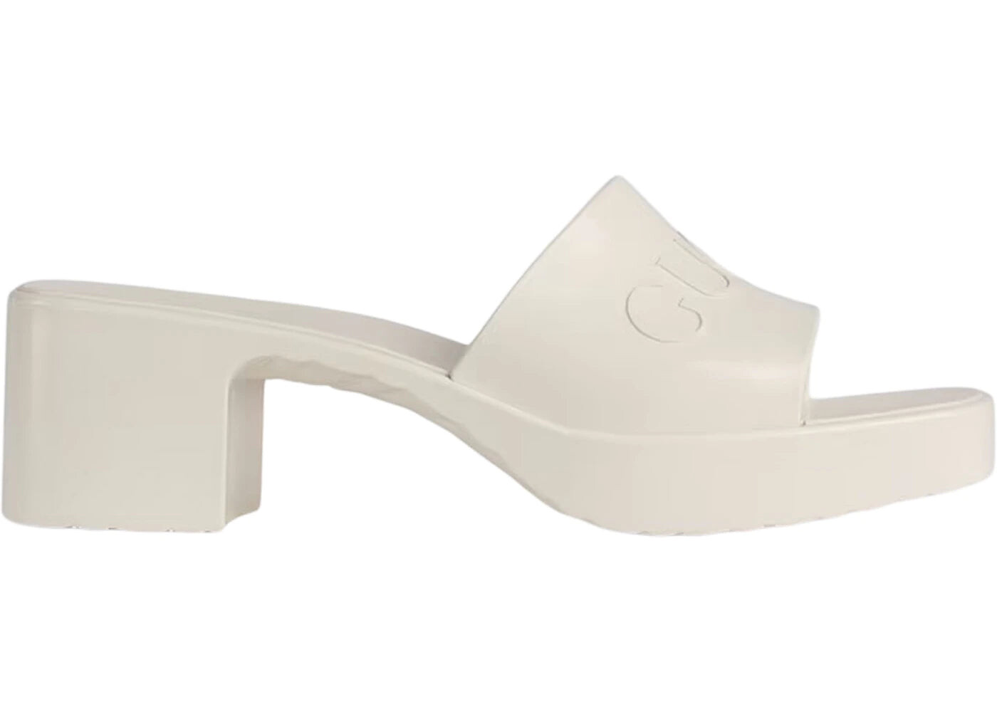 

Санадли Gucci 60mm Slide резиновые, белый