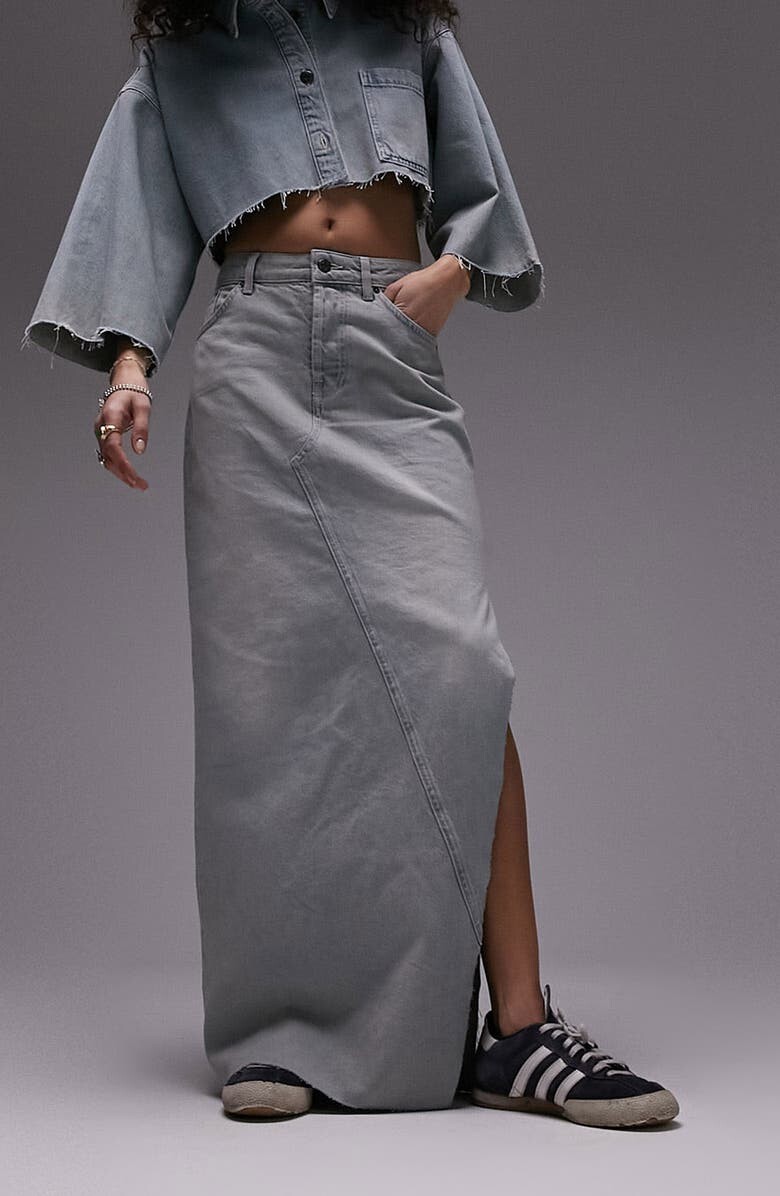 

Джинсовая юбка с боковыми разрезами TOPSHOP