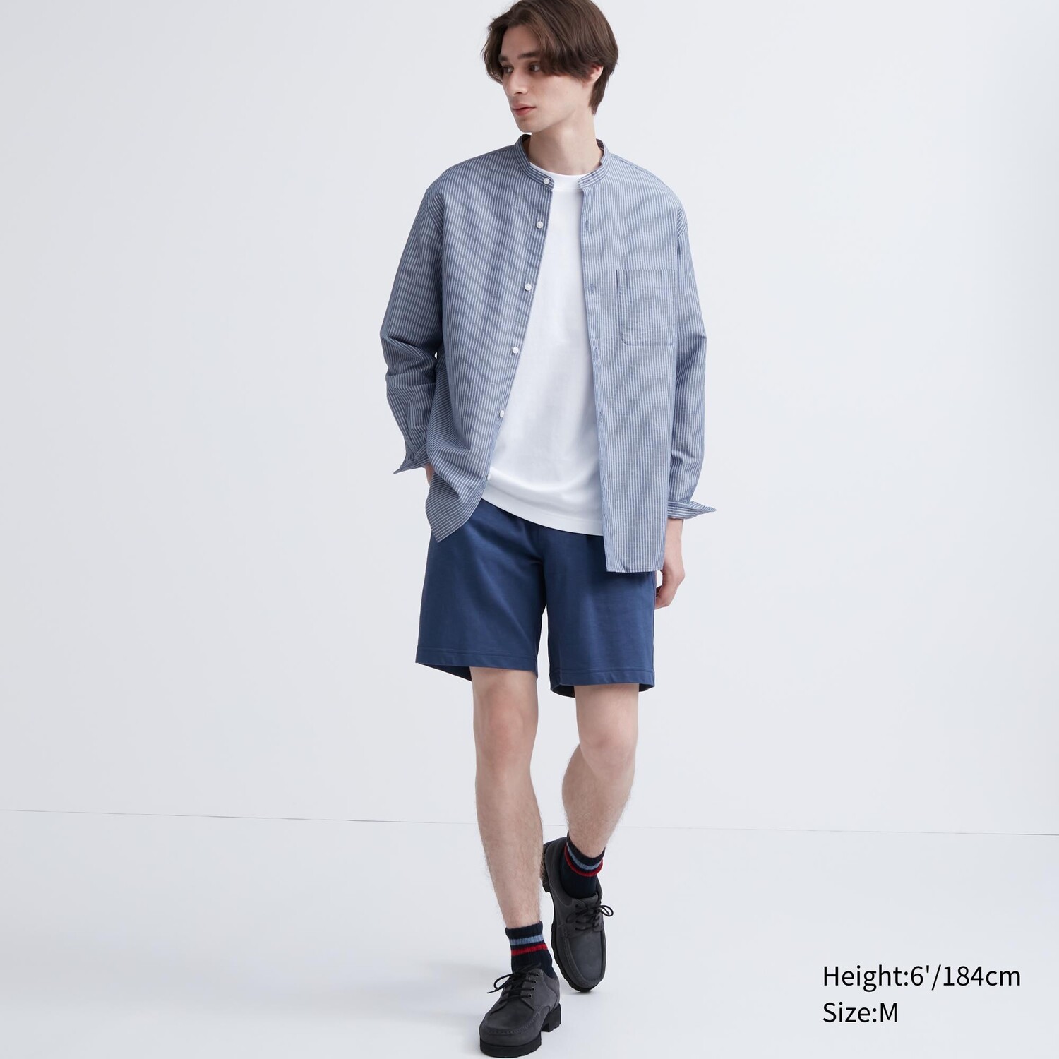 

Легкие хлопковые шорты AIRism Uniqlo, синий