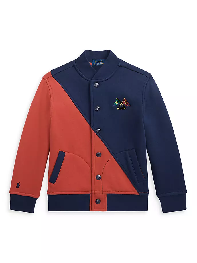 

Бейсбольная куртка с цветными блоками Little Boy's & Boy's Polo Ralph Lauren, красный