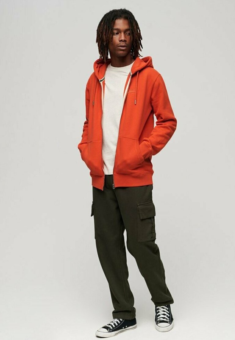 

Толстовка ESSENTIAL LOGO HOOD Superdry, цвет denim co rust orange
