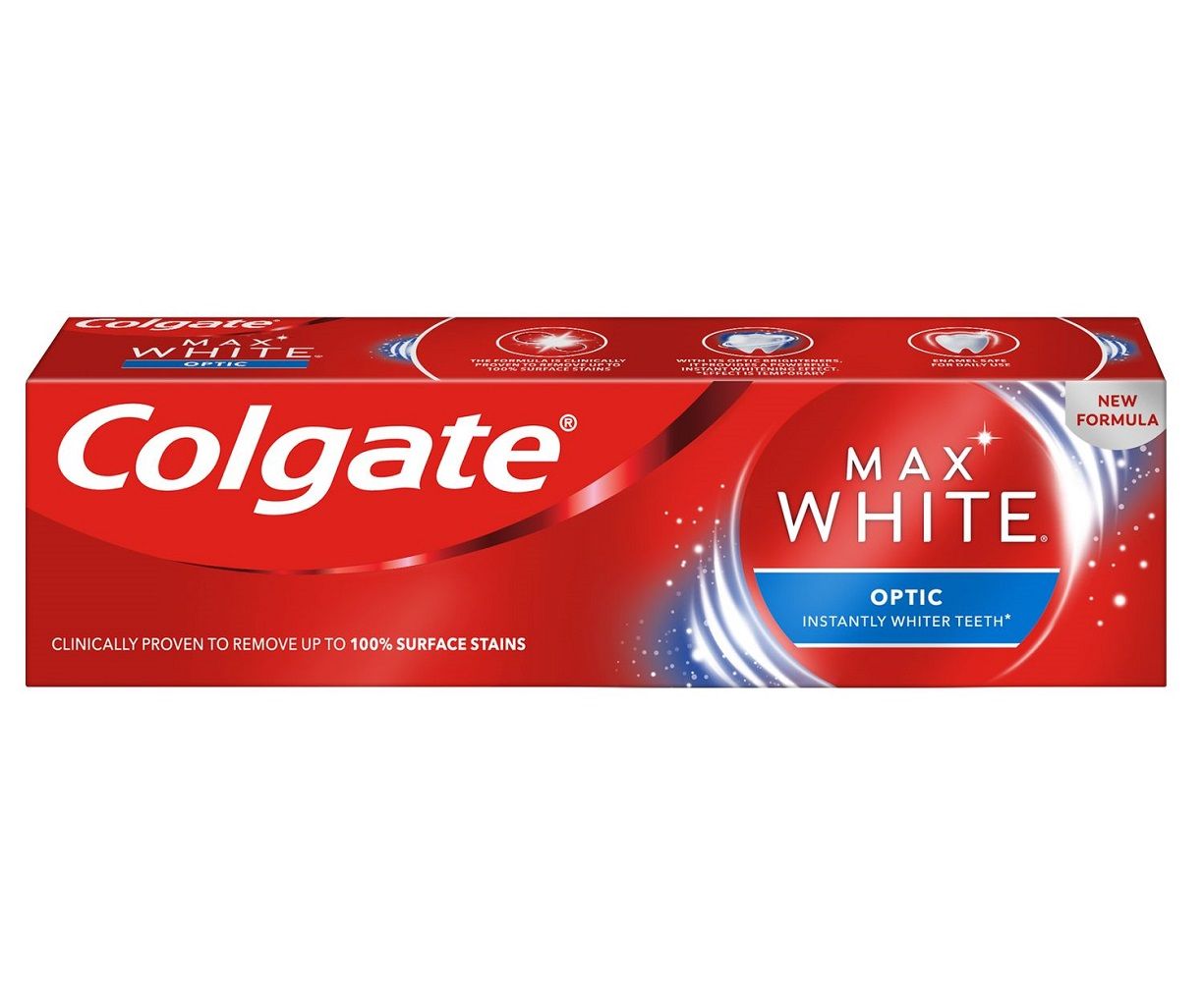 Colgate Max White Optic Зубная паста, 75 ml colgate toothpaste optic white charcoal 75 ml