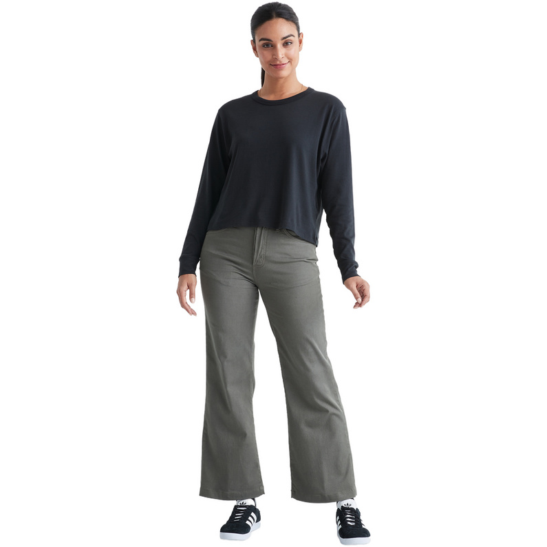 Женские брюки Live Free с высокой посадкой и широкими штанинами Duer, серый