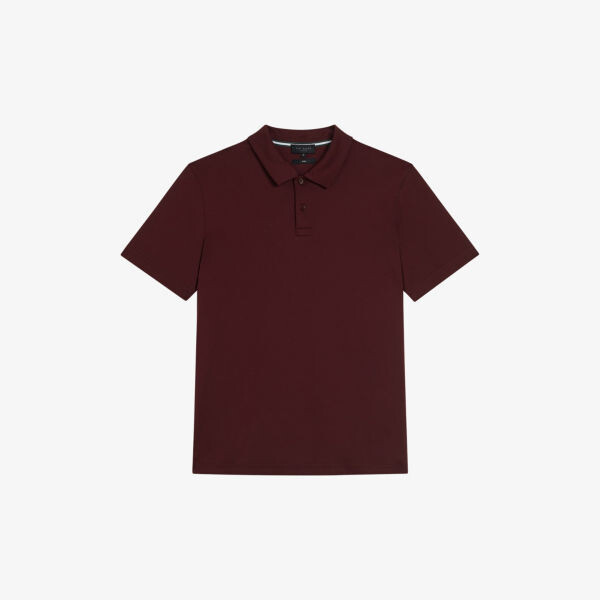 

Рубашка-поло узкого кроя Zeiter из хлопка Ted Baker, бордовый