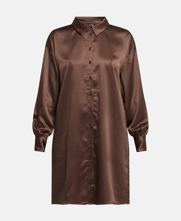

Платье-рубашка на талии Vero Moda, кофе