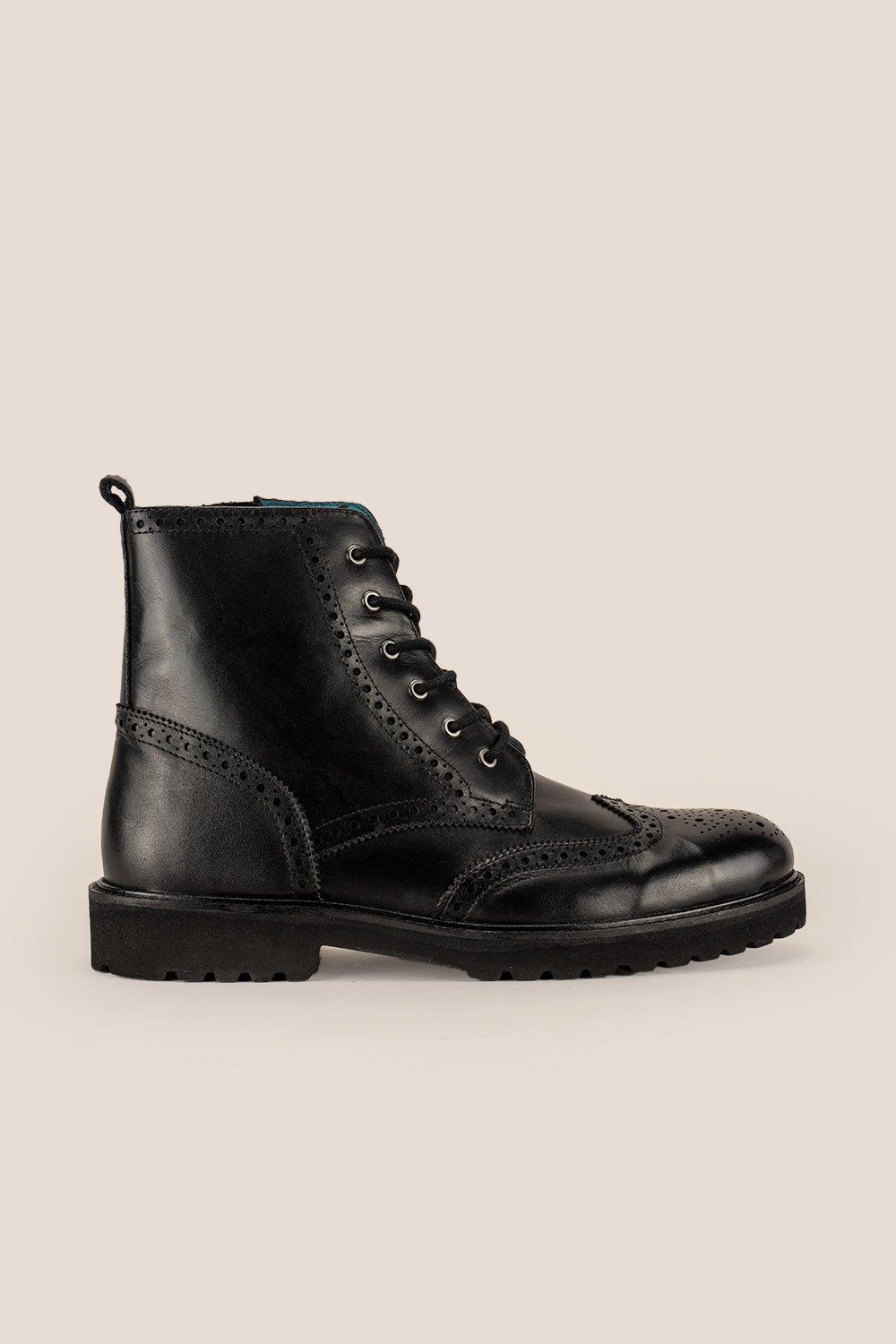Кожаные ботинки броги Graham на шнуровке Oswin Hyde, черный ботинки hugo graham halb бордовый черный
