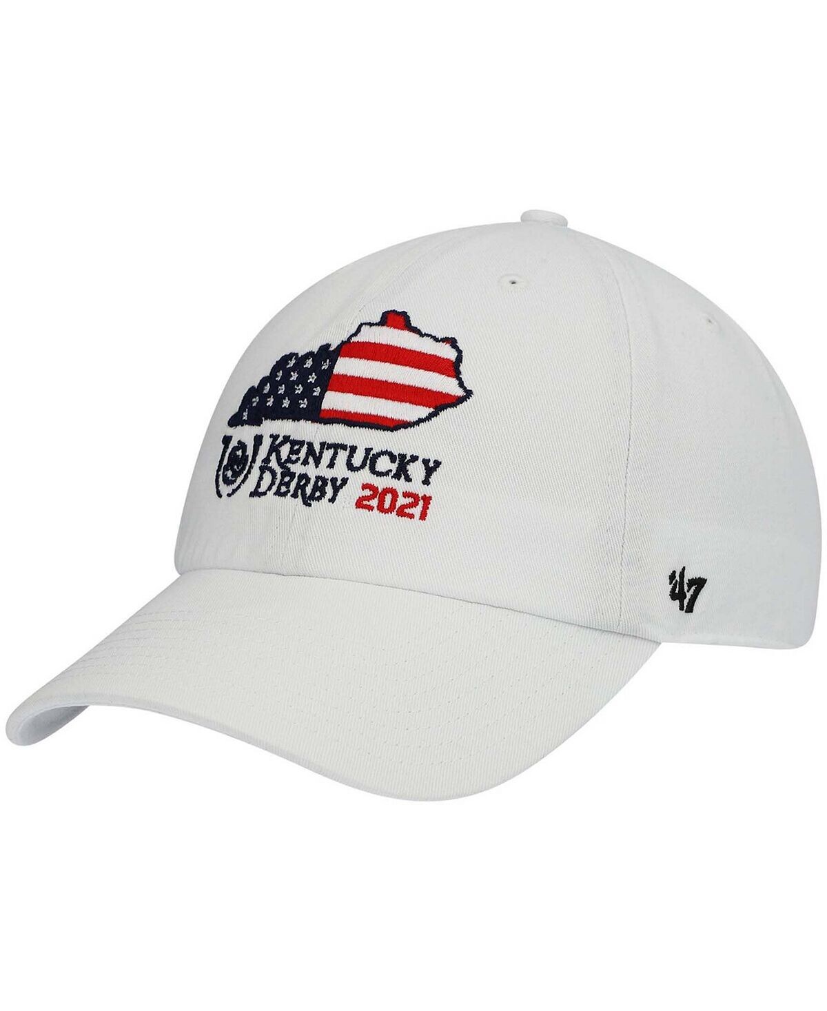 

Мужская белая регулируемая шляпа с флагом Kentucky Derby 147 Statesman '47 Brand