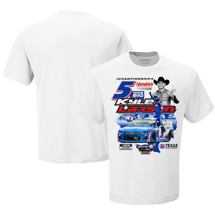 

Футболка с коротким рукавом Checkered Flag Kyle Larson, белый