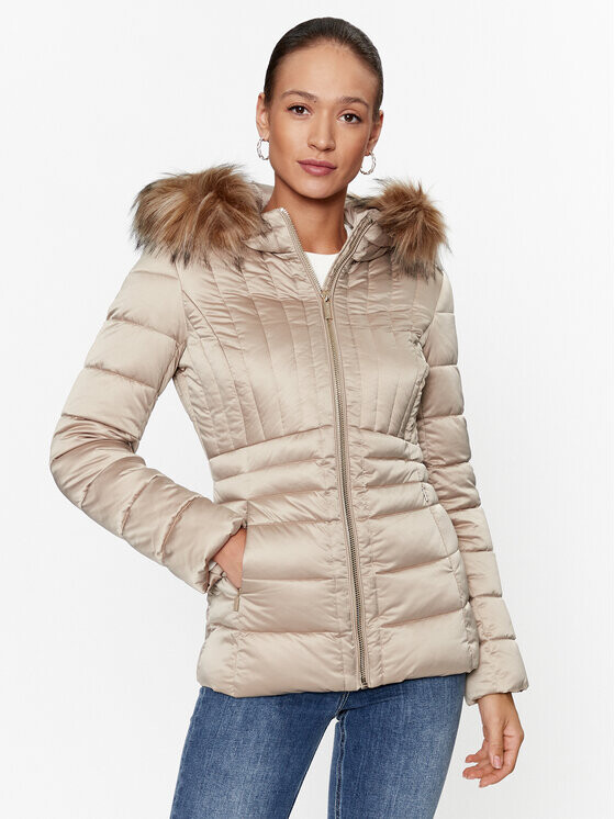 

Пуховик узкого кроя Marciano Guess, бежевый