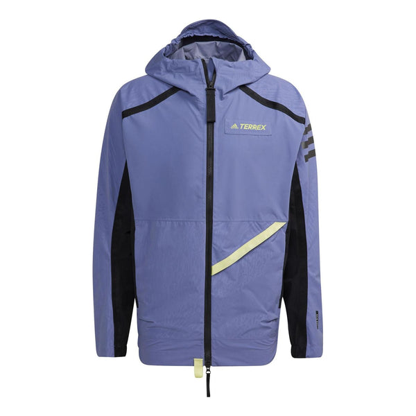 Куртка Men's adidas Colorblock Alphabet Offset Printing Windproof Waterproof Hooded Jacket Blue, мультиколор