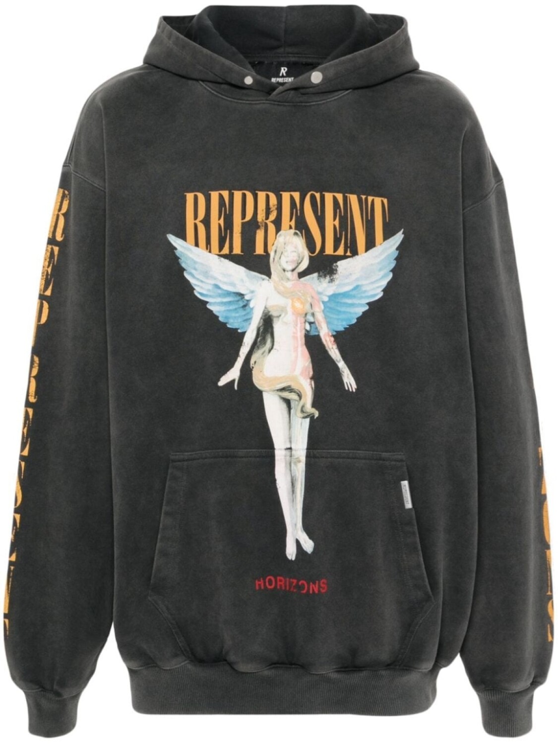 

Represent худи Reborn с графичным принтом, серый