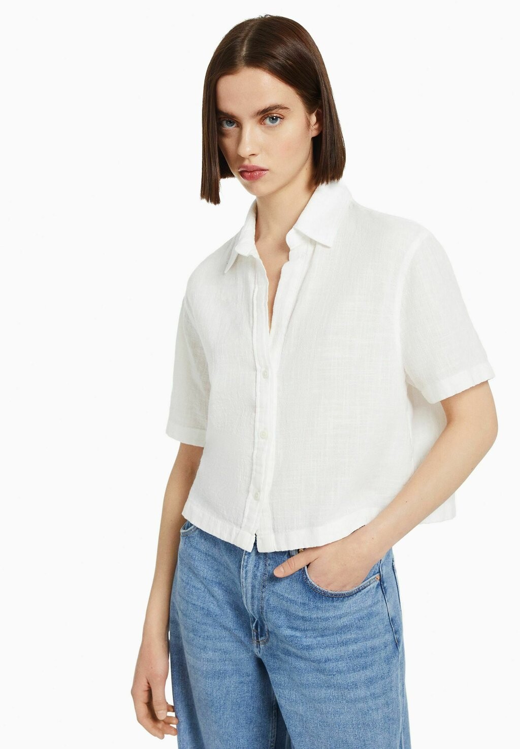 

Рубашка Bershka, белый