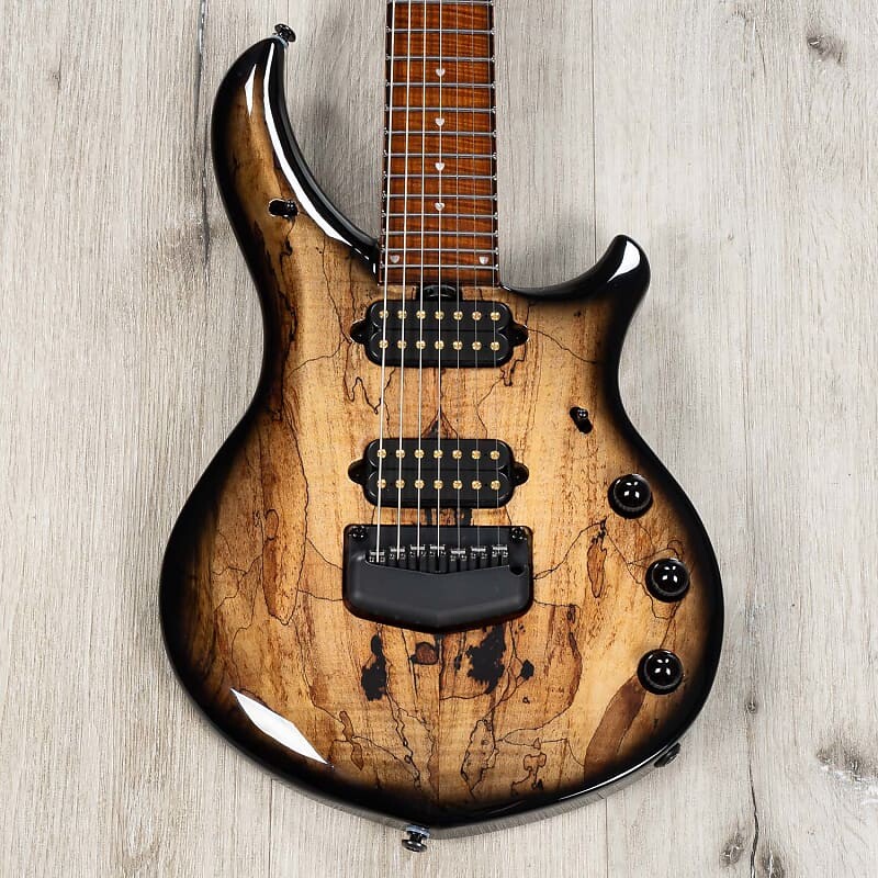 

Электрогитара Ernie Ball Music Man John Petrucci Majesty 7 Spalted Maple Top 7-String Guitar, Spice Melange