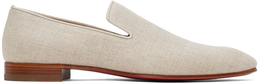 

Бежевые лоферы с одуванчиками Christian Louboutin, Бежевый