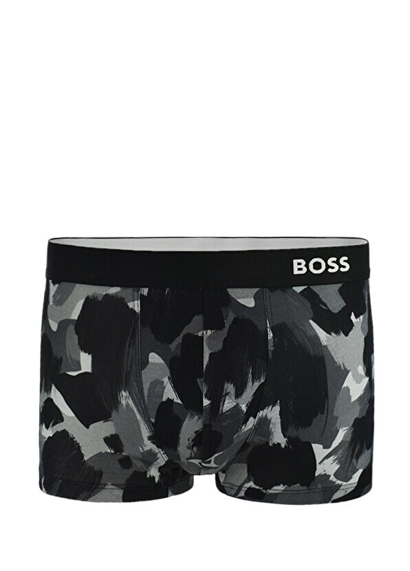 

Черные боксеры с узором Boss