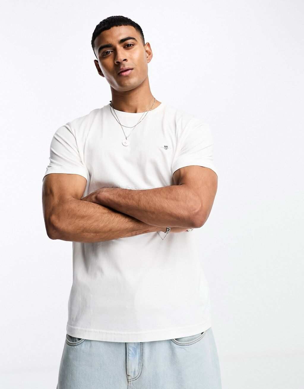 

Белая футболка с логотипом GANT Shield, Белый