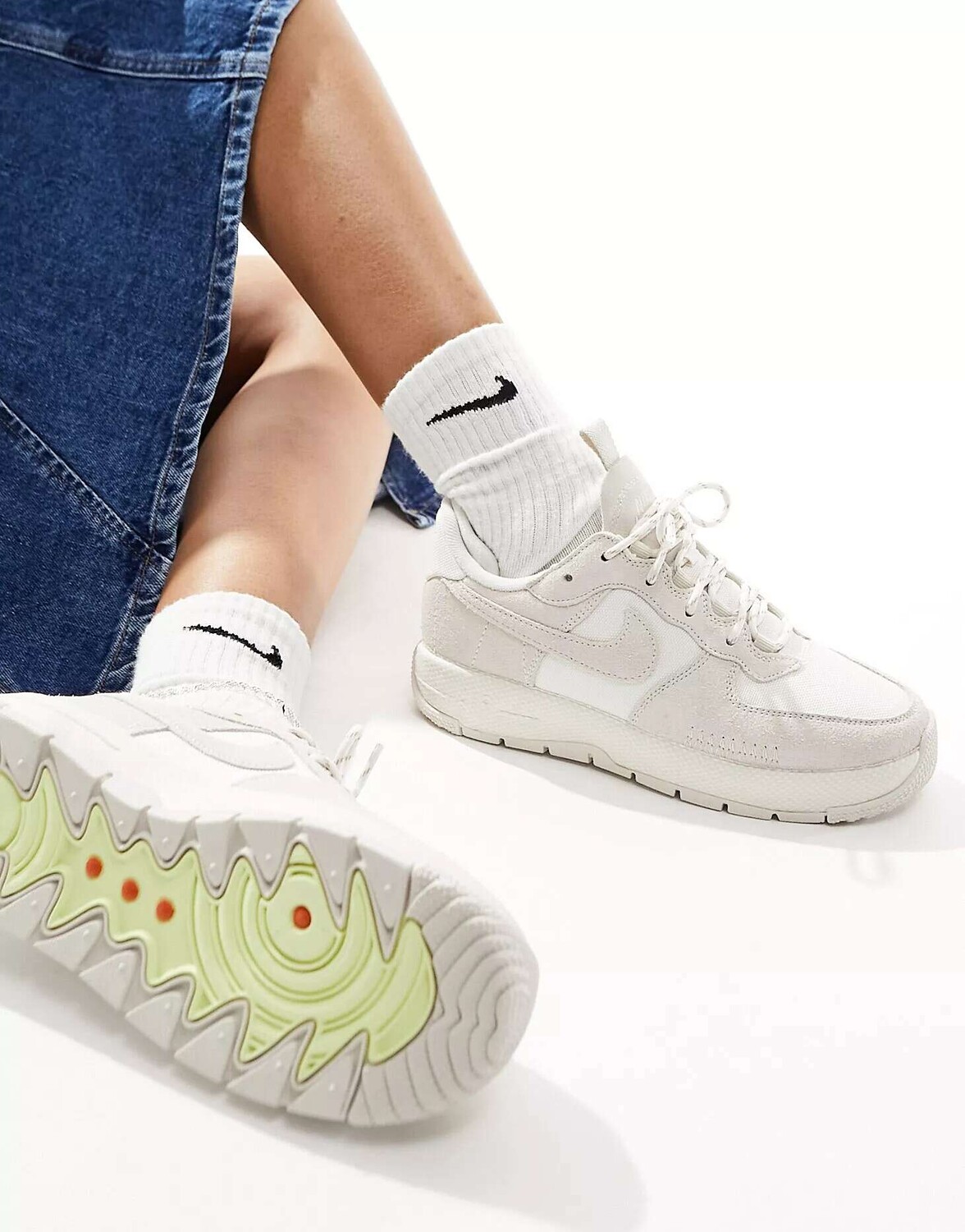 

Бежевые кроссовки унисекс Nike Air Force 1 Wild, Бежевый