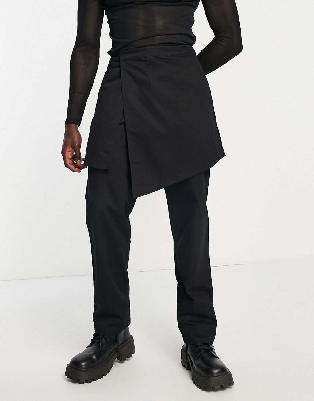 

Черная свободная юбка-брюки ASOS DESIGN