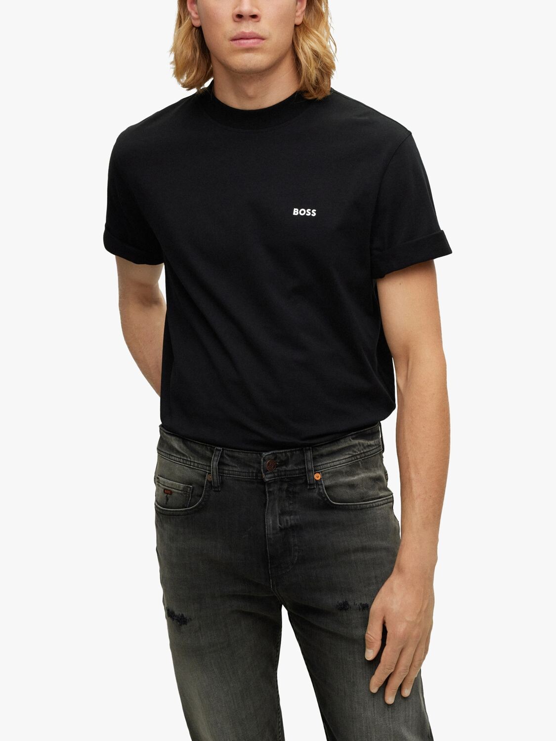 

Футболка с логотипом BOSS T-Skate, черная