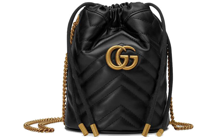 

Мини-сумка GUCCI GG Marmont через плечо, черный