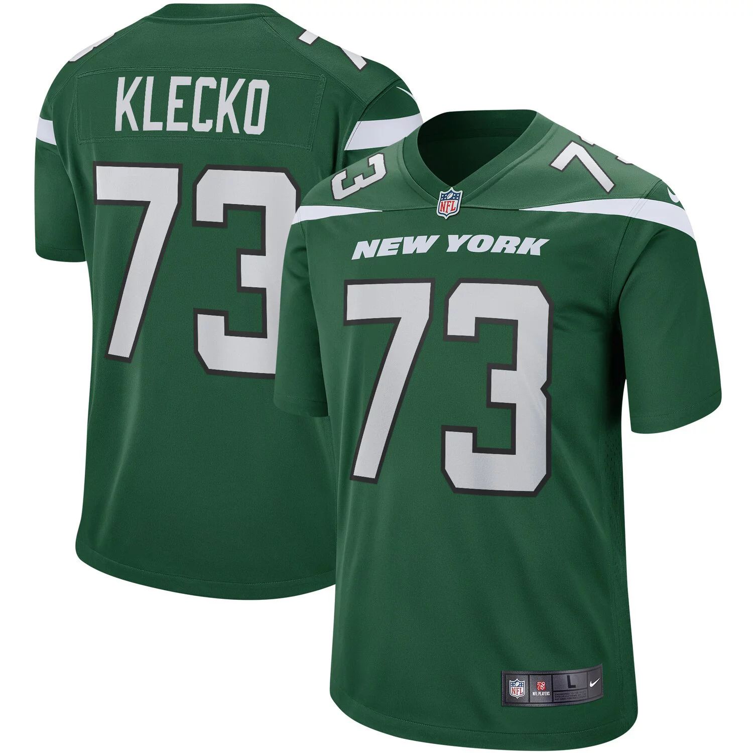 

Мужская майка игрока пенсионера Джо Клеко Gotham Green New York Jets Game Nike