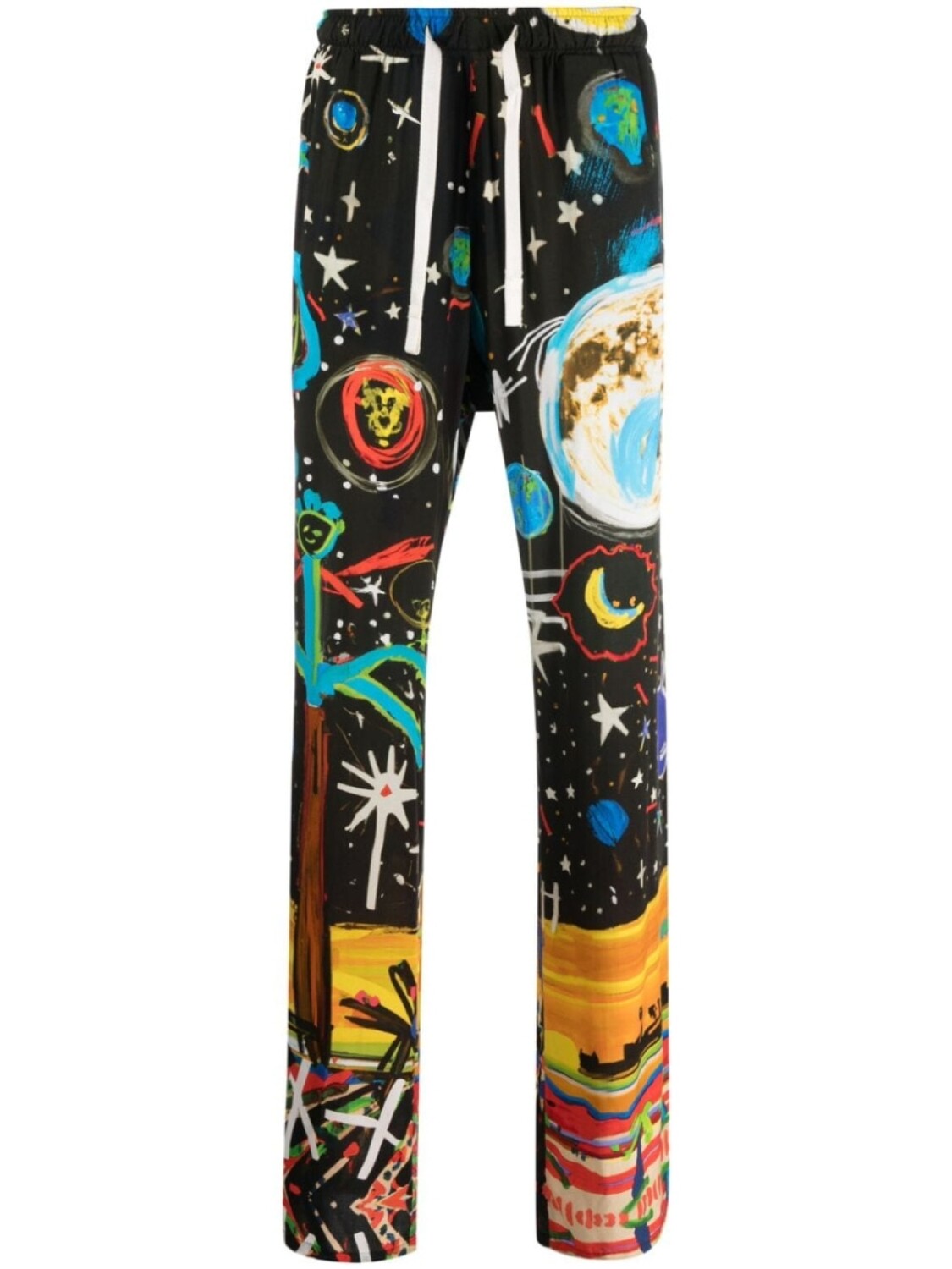 

Palm Angels брюки Starry Night с кулиской и принтом, черный