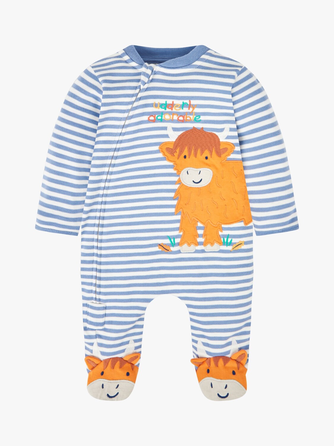 

Комбинезон для сна в полоску для малышей JoJo Maman Bébé, темно-синий/мульти