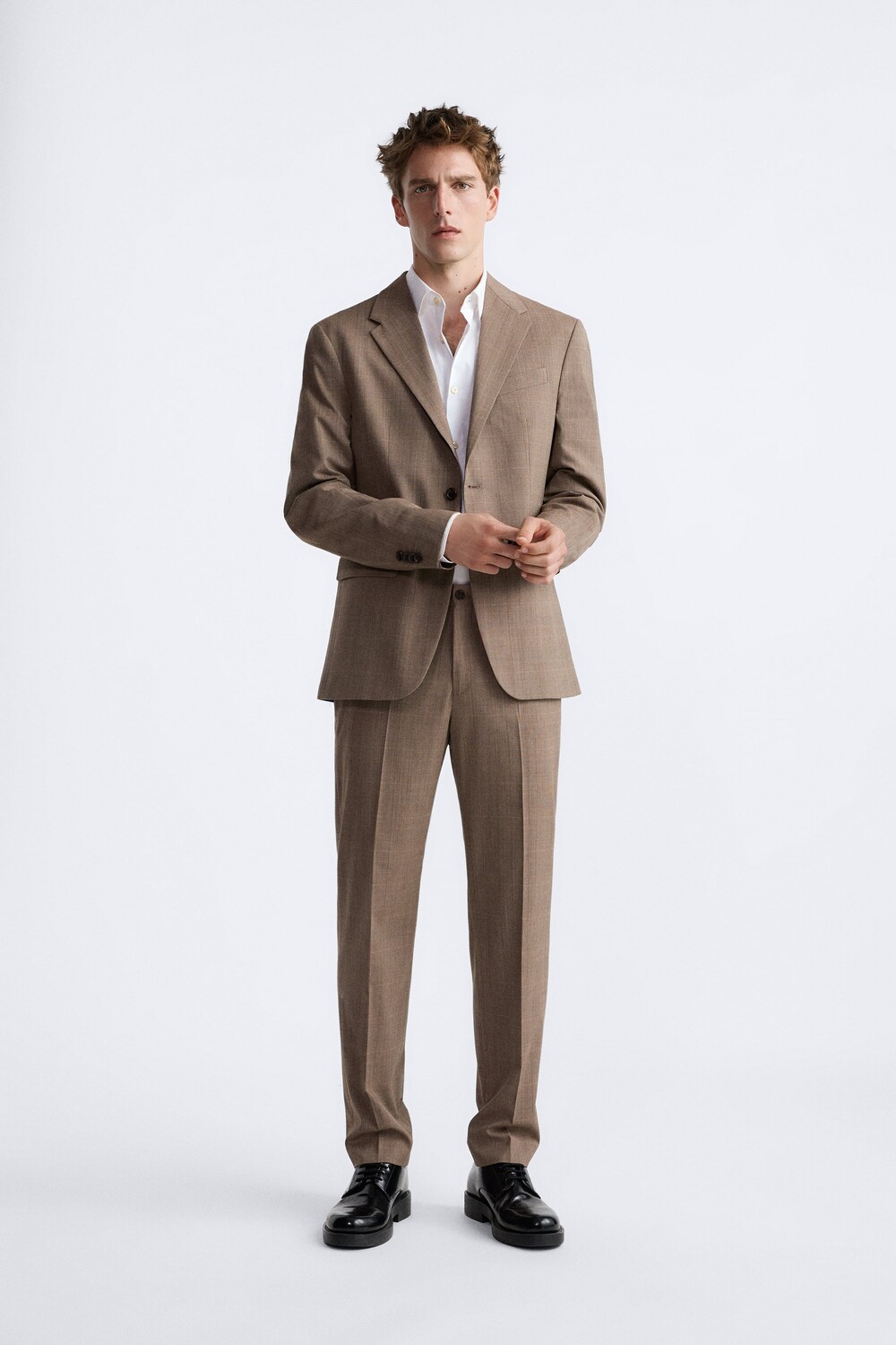 

Брюки в клетку Zara, верблюд