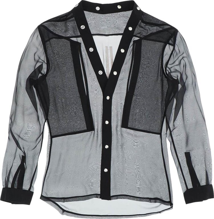 

Рубашка Rick Owens Larry Fogpocket 'Black', черный