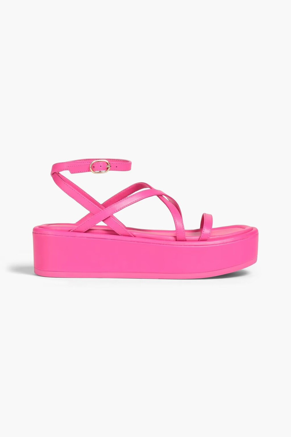 

Кожаные босоножки на платформе Summerlift Stuart Weitzman, ярко-розовый