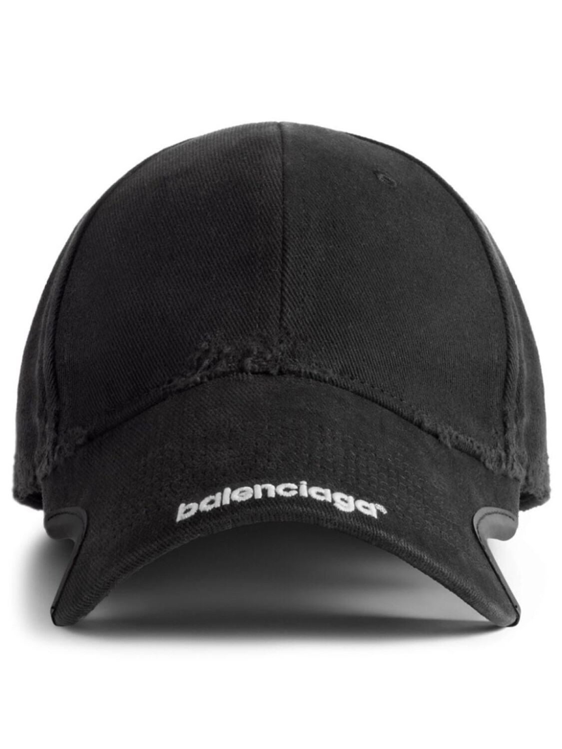 

Balenciaga кепка с вышитым логотипом и вырезами, черный