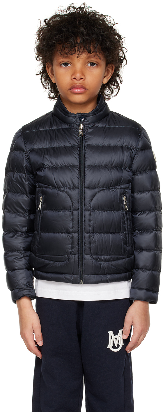 

Moncler Enfant Kids Темно-синий пуховик Acorus