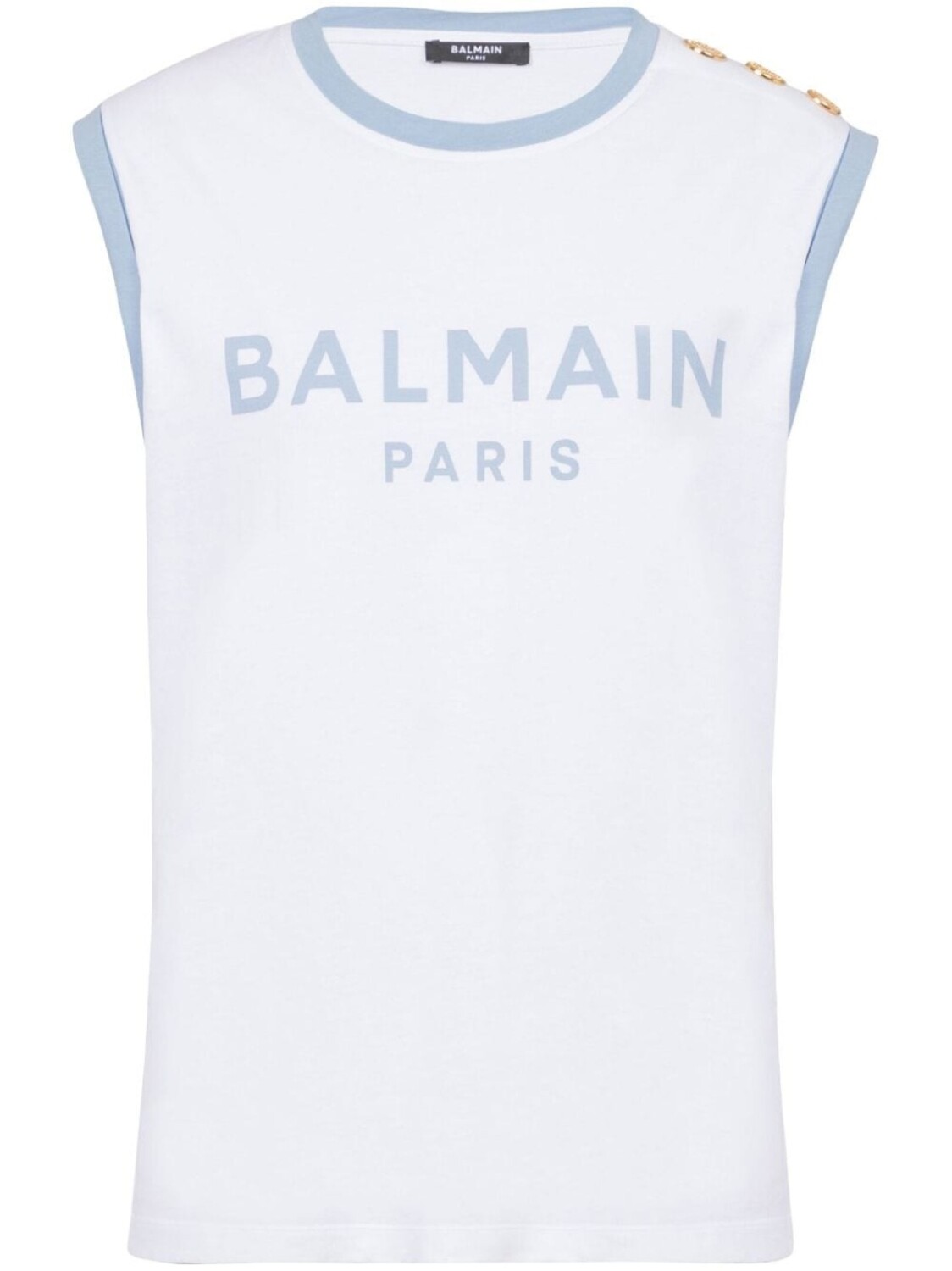 

Balmain топ 3-Button с логотипом, белый