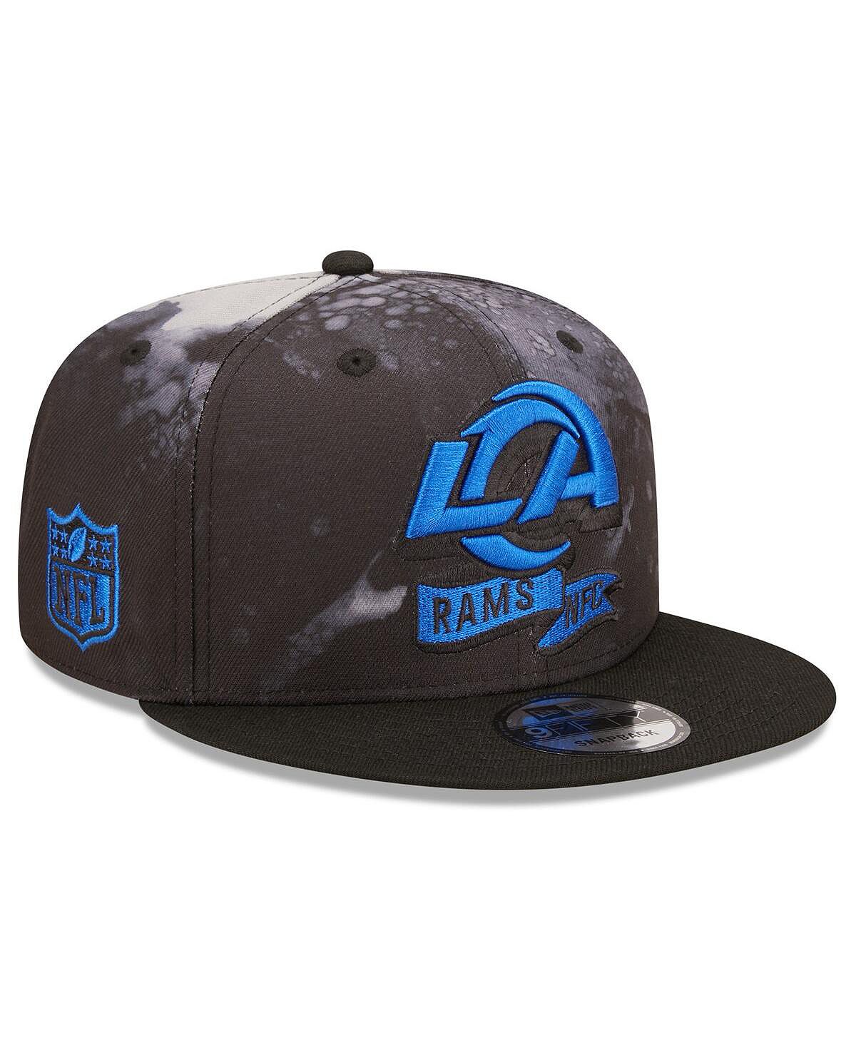 цена Мужская черная бейсболка Los Angeles Rams Ink Dye 2022 Sideline 9FIFTY Snapback New Era