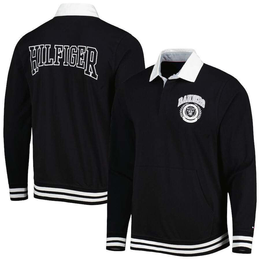 

Поло с длинным рукавом Tommy Hilfiger Las Vegas Raiders, черный