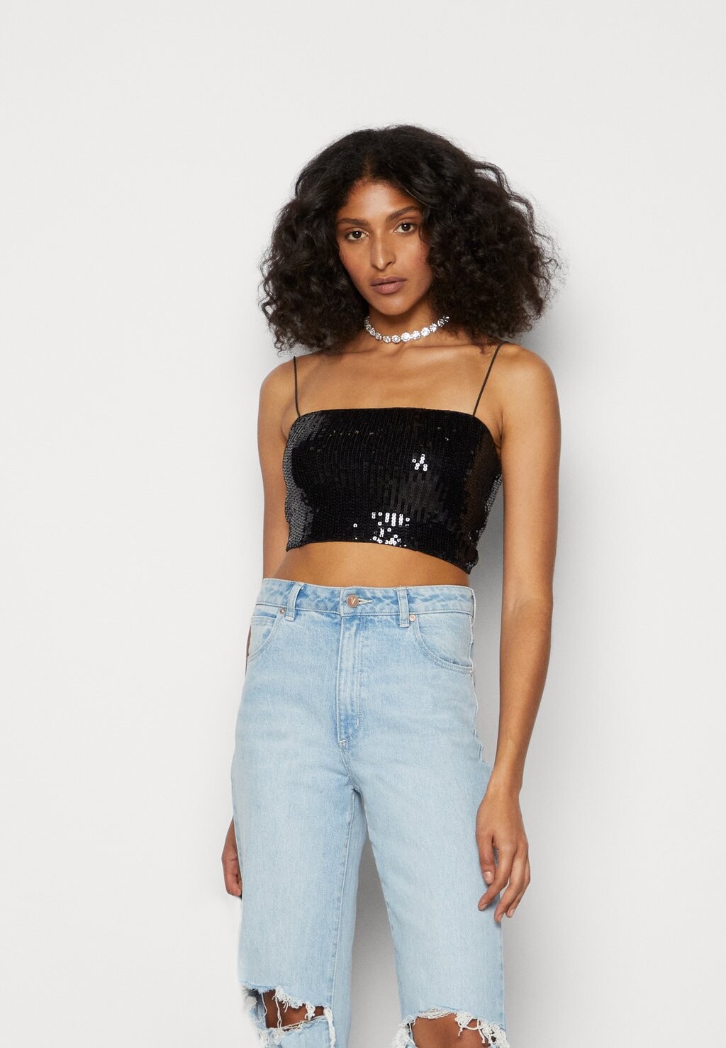 

Топ Gina Tricot, черный
