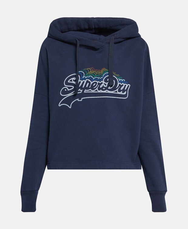 

Толстовка с капюшоном Superdry, темно-синий