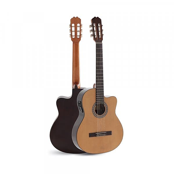 цена Акустическая гитара Admira SARA-EC Beginner Series Cutaway Oregon Pine Top 6-String Classical Acoustic-Electric Guitar