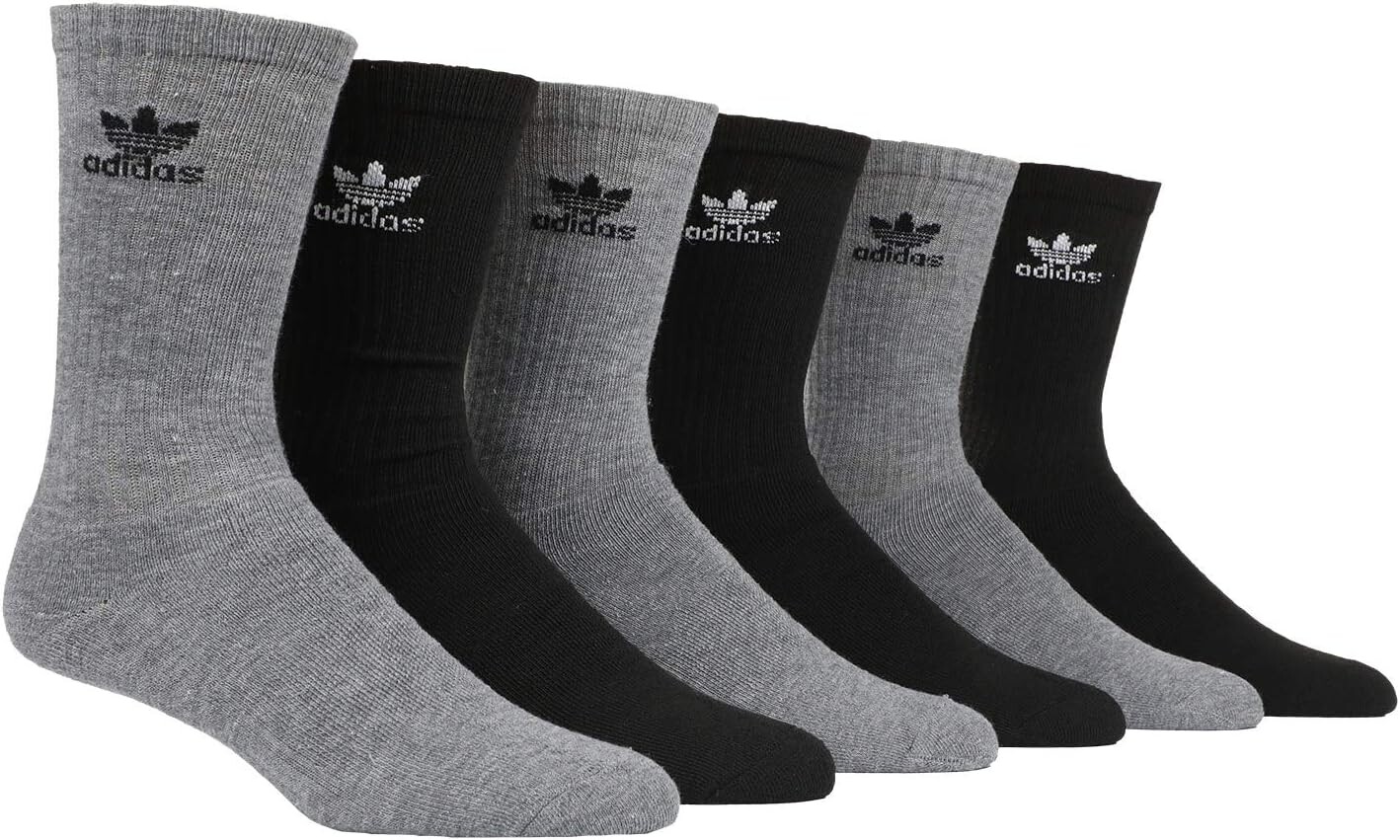 

Набор носков Originals Trefoil Crew, 6 шт. adidas, цвет Black/White