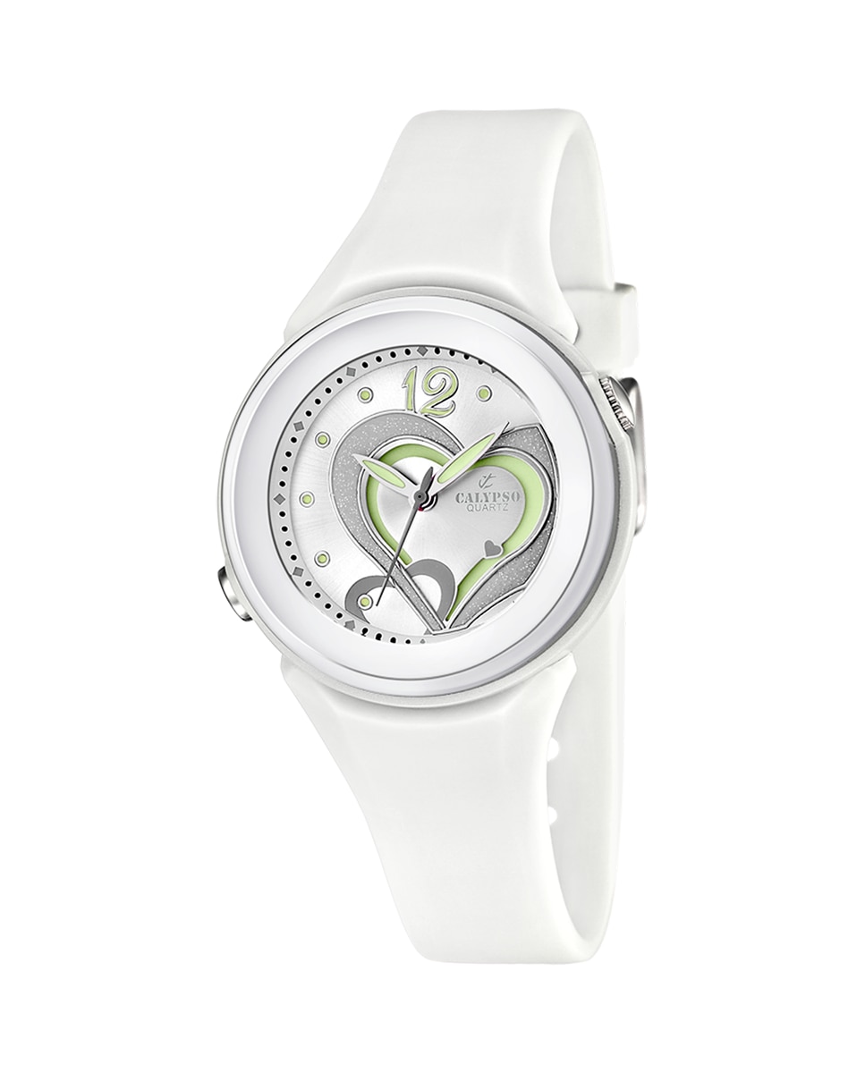 K5576/1 Модные женские часы из каучука белого цвета Calypso, белый k5802 1 crush женские часы из зеленой резины calypso зеленый