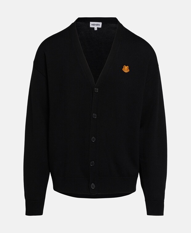 

Шерстяной кардиган Kenzo, черный