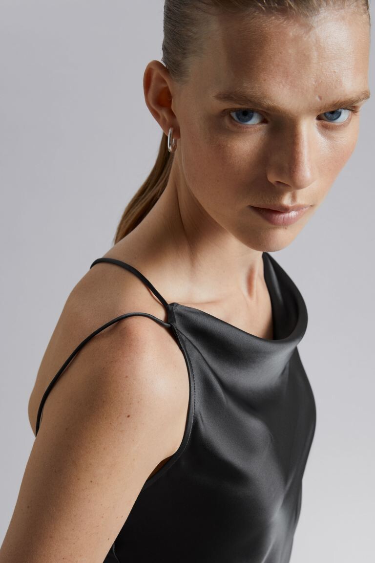 

Платье с воротником-хомутом H&M, серый