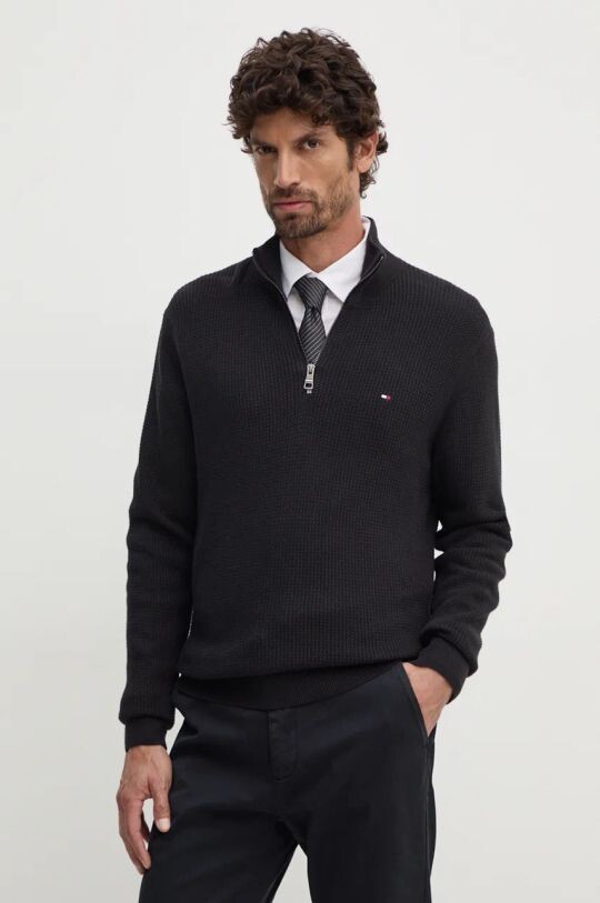 

Хлопковый свитер Tommy Hilfiger, черный