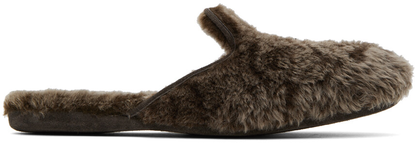 

Коричневые тапочки Montague Темные Manolo Blahnik