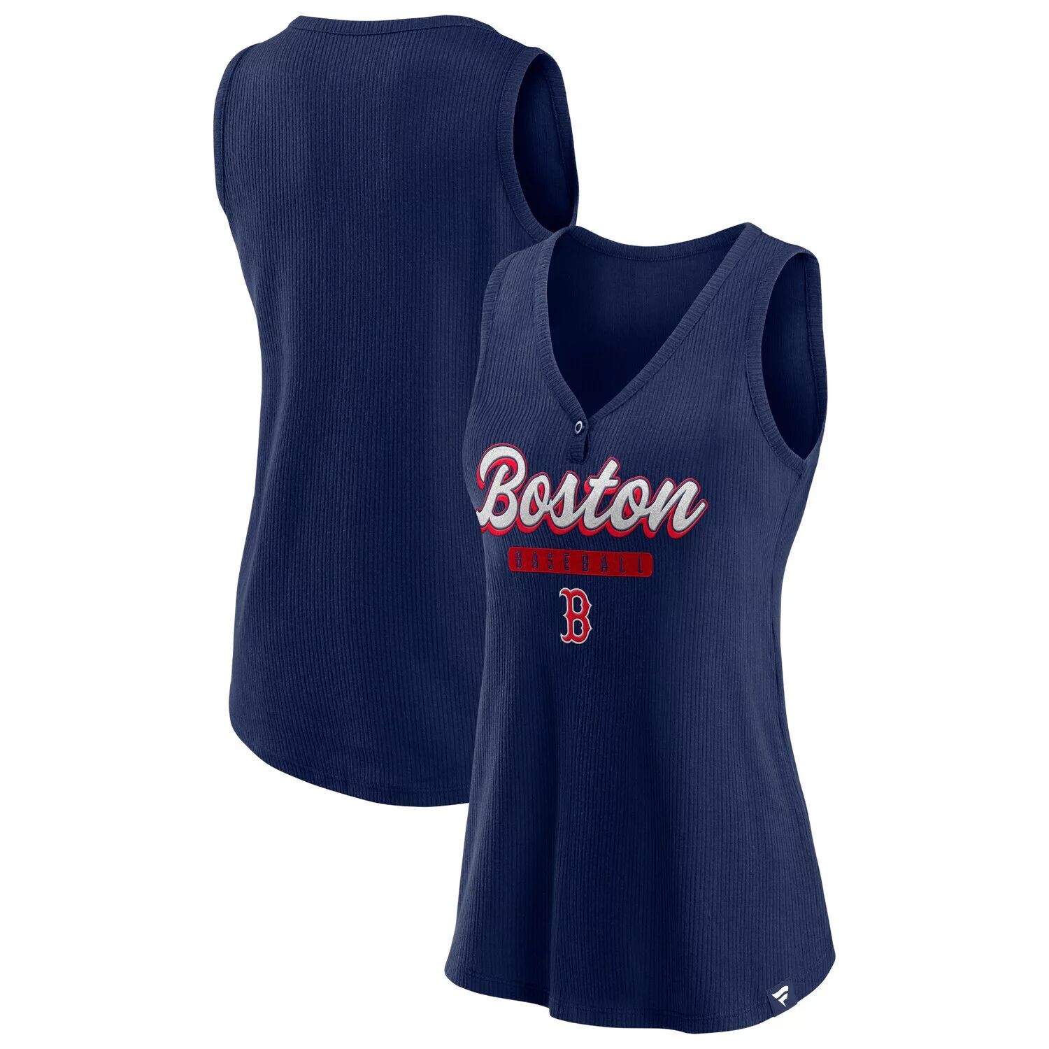 

Женская темно-синяя майка Fanatics Boston Red Sox Iconic с v-образным вырезом Fanatics