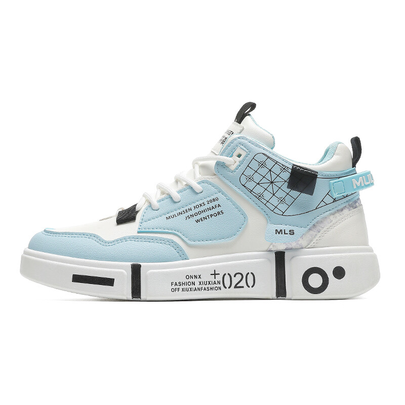 

Кроссовки Mulinsen Skateboarding Shoes Unisex Mid-top, белый/синий