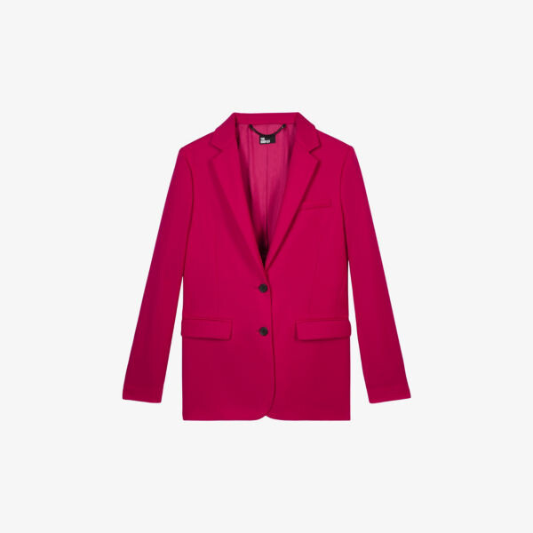 

Однобортный шерстяной пиджак прямого кроя The Kooples, цвет cherry